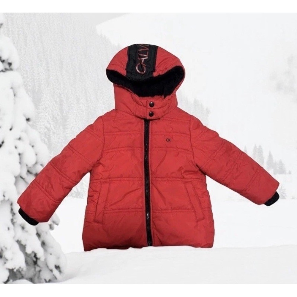 Calvin‎ Klein Red Puffer Jacket Youth Size 2T